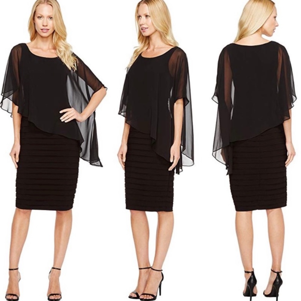 Adrianna Papell Chiffon Overlay Bandage Dress